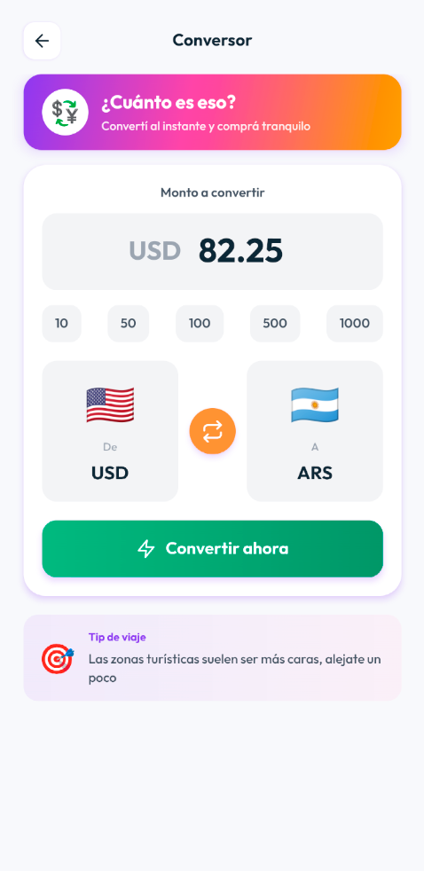 Conversor de Monedas en KUENTAS